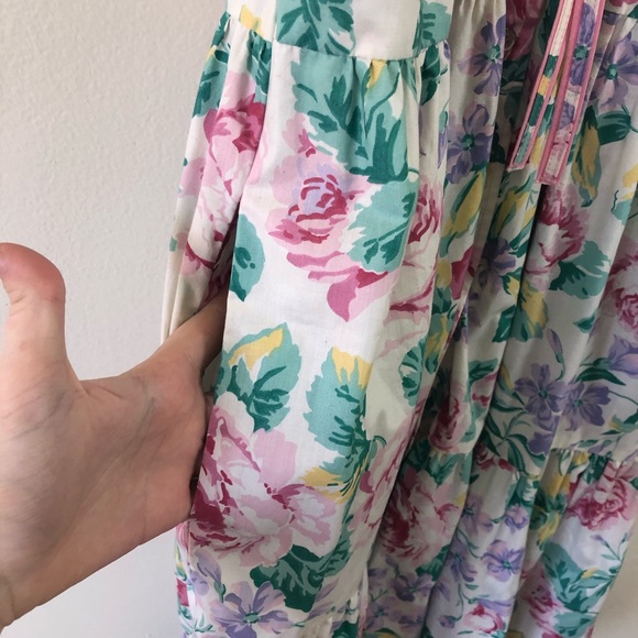 Models Coat Floral Night Dress w/ Pockets - Picture 4 of 6